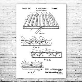 Solar Panel Poster Print, Industrial Decor, Science Teacher, Engineer Gift, Classroom Art, Solar Blueprint, Patent Print Black & White (12 inch x 18 inch)