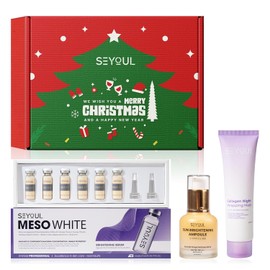 Combo de Cuidado Esencial SEYOUL | Sérum Iluminador Meso White, Mascarilla Reafirmante y Ampolla Solar | Rutina facial iluminadora y reafirmante