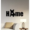 Home Word Wall Sticker French Bulldog Decal Animal Dog Silhouette
