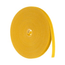 HARFINGTON Garden Plant Tape 33ft 25/64" Reusable Garden Plant Ties Strap Nylon Plant Twist Tie for Plant Gardening Home Office, Yellow