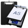 Meiikun Small Clipboard with Storage, A5 Clipboards with Pen Holder,