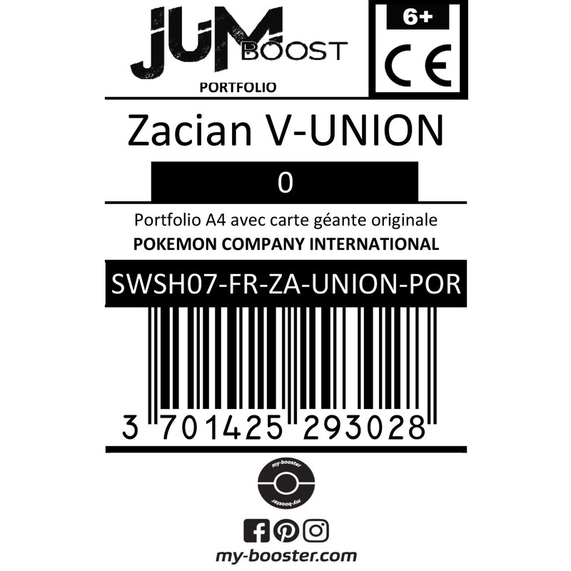 Zacian V-Union Jumbo Jumboost X Epée et Bouclier 9 Évolution