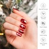 Semi Cured Gel Nail Strips Christmas Reindeer Snowflake Gel Nail