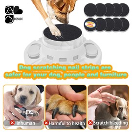 DCSUCC Dog Nail File - 10 Pcs Replaceable Dog Nail File Toy Scratching Strips, Dog Nail Grinder Digger for Dog Nail File Board, Dog Scratch Pad, No Pressure Slow Feeder Puzzle Scratch Toy for Dog