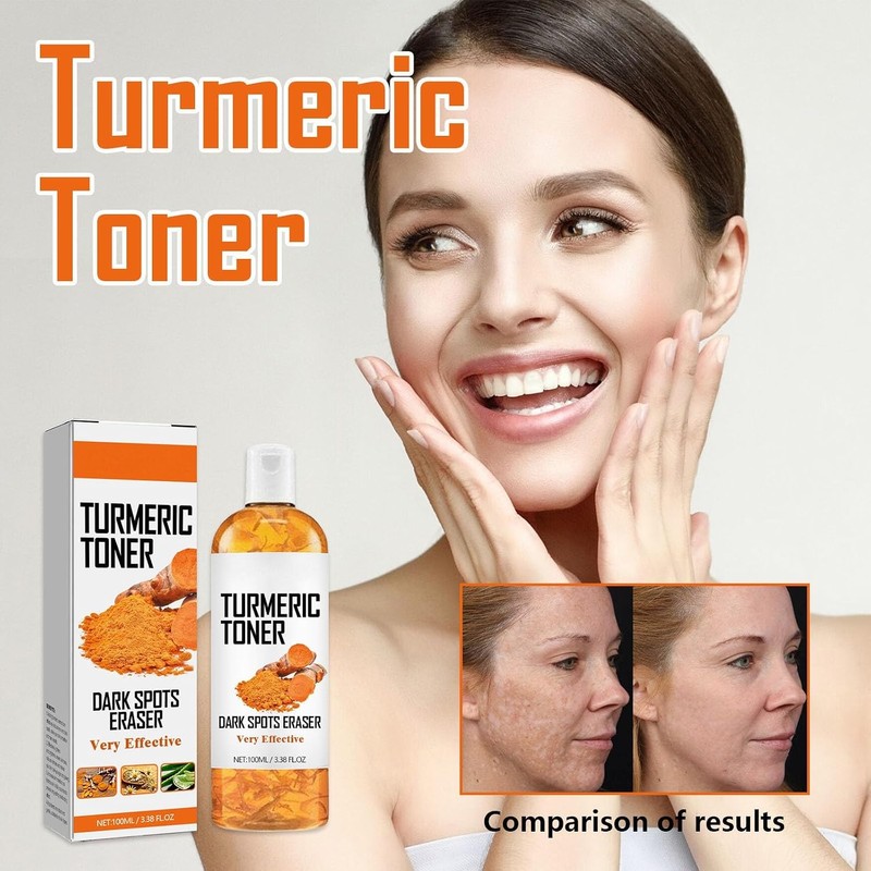Tónico Facial de Cúrcuma Natural 2Pcs 100ml Suero Aclarante y