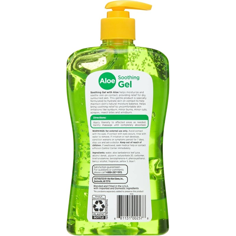 Equate Aloe Vera Aftersun Gel, 20 oz