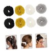 BIUDECO 8pcs Fluffy Hair Ties Soft Ponytail Holders for Elastic