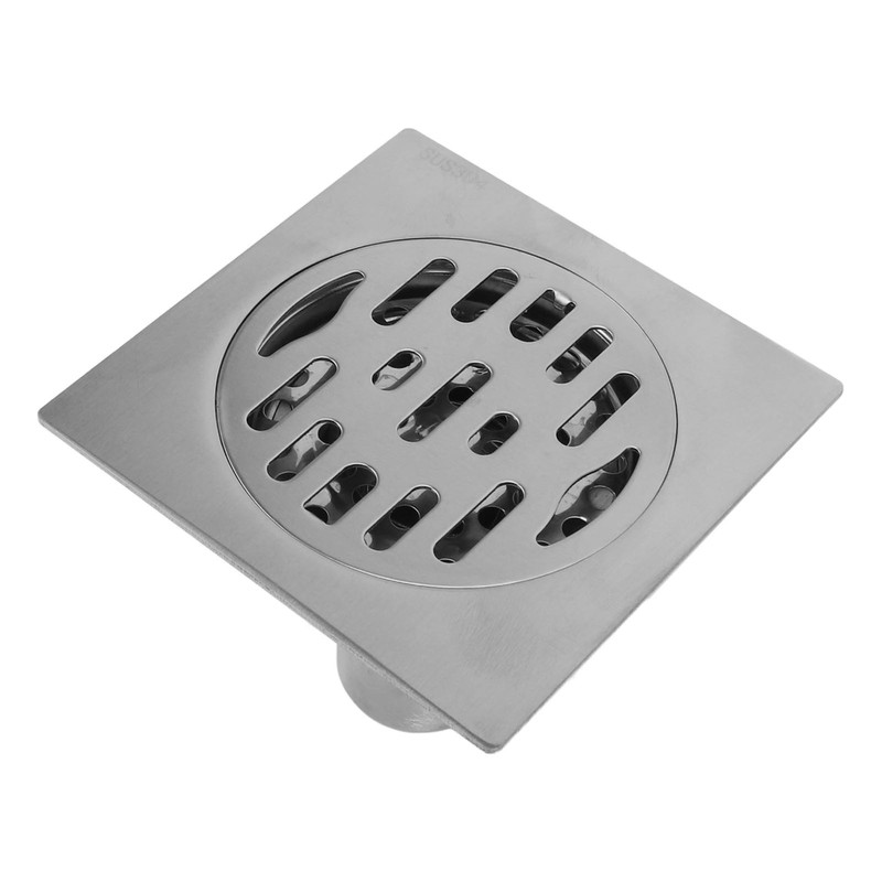Square Shower Drain Kit 4.3in Stainless Steel Anti Clogging Odor