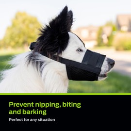 Premier Pet Dog Muzzle - Safely Reduces Biting & Barking - Adjustable Straps for Secure Fit - Soft Padded Comfort for Pets - Durable Nylon Design - Easy to Use for Training or Grooming - Large