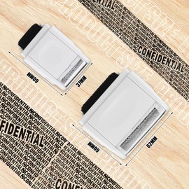 Nezyo 2 Pack Identity Protection Roller Stamp Identity Theft, Confidential, Privacy Roller Stamp Information Blocker and 4 Pack Refill Ink for ID Account Data Address Security(White)