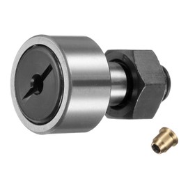 sourcing map Cam Follower Track Runner Bearings C-CF10/KRV22 X Needle Roller Stud Track Bearing, 22mm Roller Diameter, M10 Stud Type for Machine Tool Guide Rail, (Slotted Head)