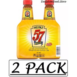 Heinz 2 PACK - Heinz 57 Sauce 20 oz Each (Total 40 oz)