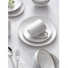 Famiware Eden Embossed Plates and Bowls Sets, Stoneware Dinnerware with