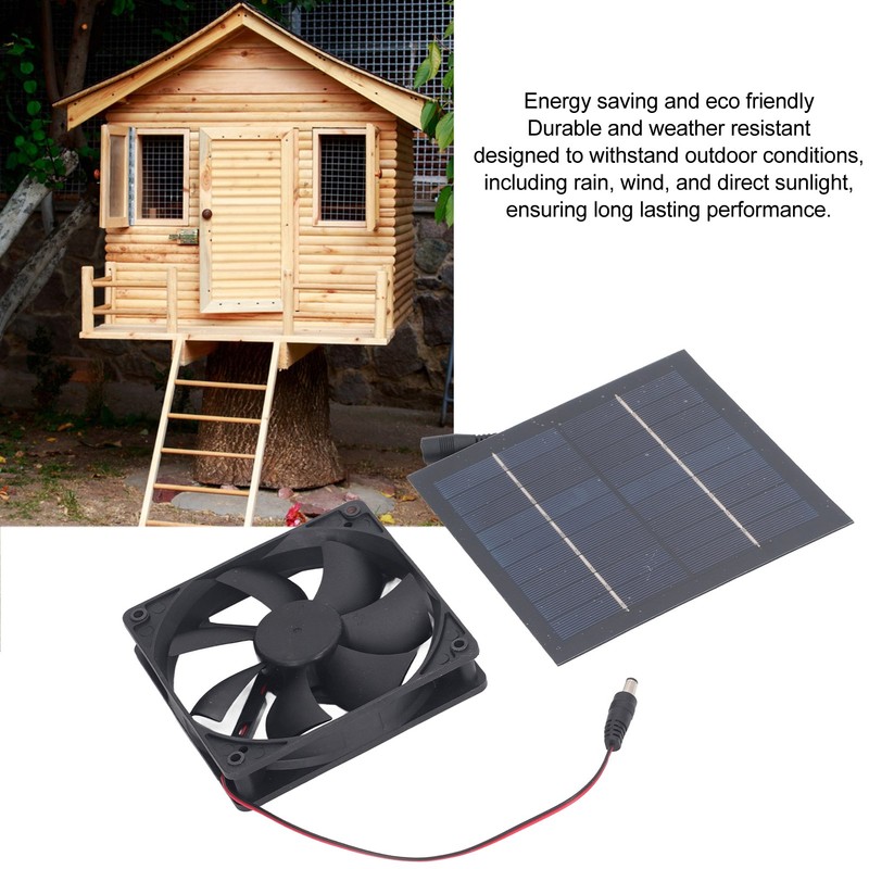 Solar Panel Fan Kit 20W IP65 Waterproof for Outside Small
