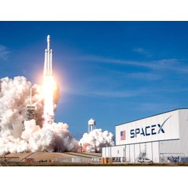 SpaceX Rocket Launch - Great Home Decor and Gift for Aerospace Enthusiasts, Rocket and Space Transportation Geeks (Canvas, 16" x 20")