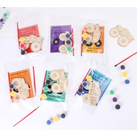 Monster Truck Party Favors, 24 PCS Monster Truck Cards with Wood Painting Crafts Kits for Kids, Truck Party Game Favors Vehicles to Paint Wooden Truck, DIY Gift for Home Party Decoration Craft Project