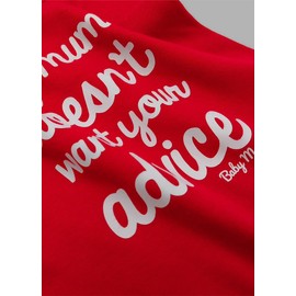 Baby Moo's Funny Baby Grow for Boys or Girls | Novelty Baby Vest/Bodysuit | My Mum Doesn't Want Your Advice - Ideal Baby Shower, Twin, New Parents, 1st Birthday Gift UK (0-3 months)