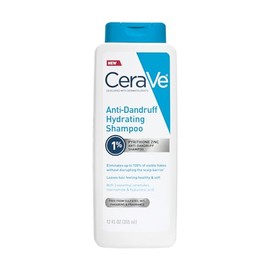 CeraVe Champú hidratante anticaspa, tratamiento de caspa de zinc piritiona al 1% con ceramidas, niacinamida y ácido hialurónico, ayuda a eliminar las 