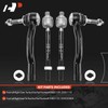 A-Premium Set of 4, Front Inner & Outer Tie Rod