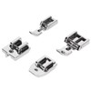 4Pcs Zipper Presser Foot Parallel Grooves Easy Operation Edge Design