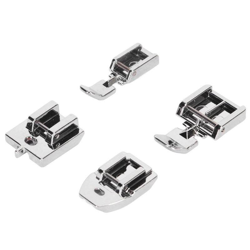 4Pcs Zipper Presser Foot Parallel Grooves Easy Operation Edge Design