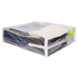 Clear Vinyl Zippered Storage Bags 20 x 23 x 6 Inch 5-Pack