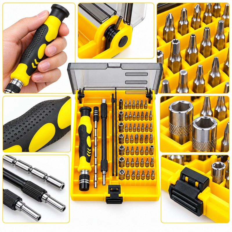 45-in-1 Magnetic Precision Screwdriver Set – Multi-Bit Repair Tool Kit