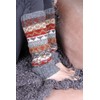 Pachamama Women 100% Wool Legwarmer Handknitted Fair Isle Earth Extra
