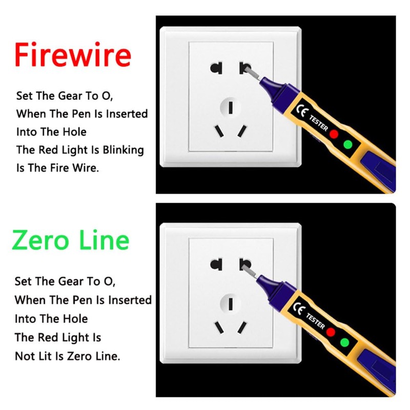 Voltage Tester Pen, 24V-1000V/90V-1000V Dual Range Non-Contact Electric Tester with