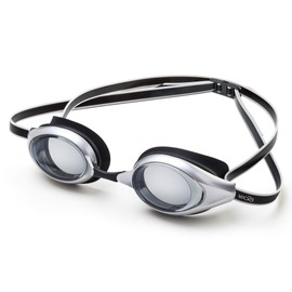 Macko Goggles de Natación, graduados para miopía, Modelo Windspeed para Adultos y niños +9 años, con dioptrías Diferentes para Cada Ojo, Color Gris. (Gris, Izq.-2.0 Der.-2.5)