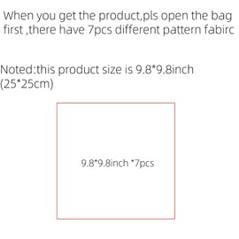 7Pcs 9.8" x 9.8"(25 * 25CM) Cotton Fabric DIY Making Supplies Quilting Patchwork Fabric Fat Quarter Bundles DIY for Quilting Cotton Patchwork Cushions (7pcs Peony, 9.8" x 9.8")