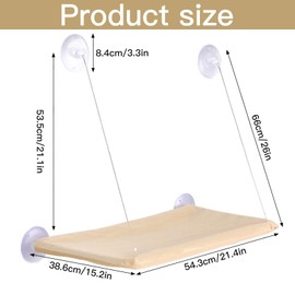 OFKP Cat Hammock Bed, Hanging Pet Bed Seat, Cat Window Perch with 4 Suction Cups, Window Sill Holder