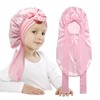 AWAYTR Long Toddler Silk Bonnet for Sleeping Elastic Satin Bonnets