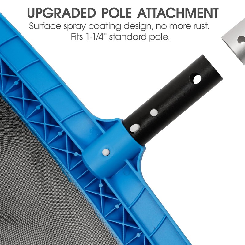 TidyMister Pool Skimmer Net with Self-Repair Fine Nylon Mesh Bag,