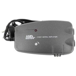18dB 2-Way Indoor Antenna Signal Amplifier Booster 2 Output Amp Master
