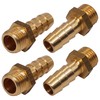 SKIR'CO 4 pcs Male Thread Barb Brass Fitting 1/4" x