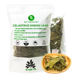 Celastrus Hindsii Leaf Tea - Re-Steep Pure Whole Leaves Vacuum Sealed - 4.23 oz, Support Health,System, Natural Herbal Tea, No Sugar, No Additives