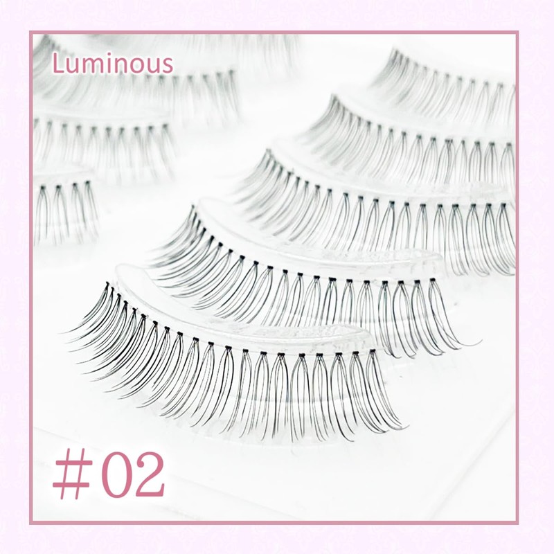 IAURA #02 Luminous False Eyelashes, Delicate and Elegant Eyes, Both