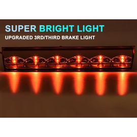 PIT66 LED 3rd Brake Light Compatible with Truck Cap Topper Leer Are Century LED Recessed Cargo Light Parking Light Third Brake Light Lamp AT-LED-36R Chrome Housing Clear Lens