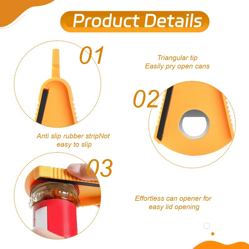 3 Pcs Jar Opener,Non-Slip and Durable Jar Openers for Arthritis