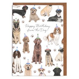 From the dog Birthday card - 'Happy Birthday from the Dog!' - Card for Him - Card for Her