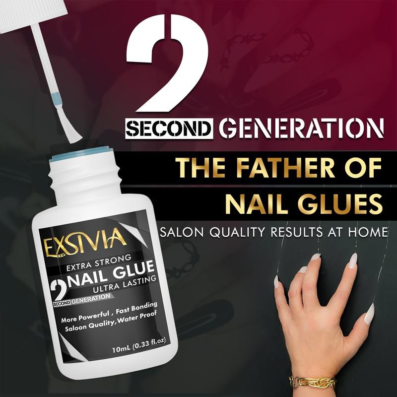 2nd Generation Super Strong Nail Glue - Salon Quality, Extra