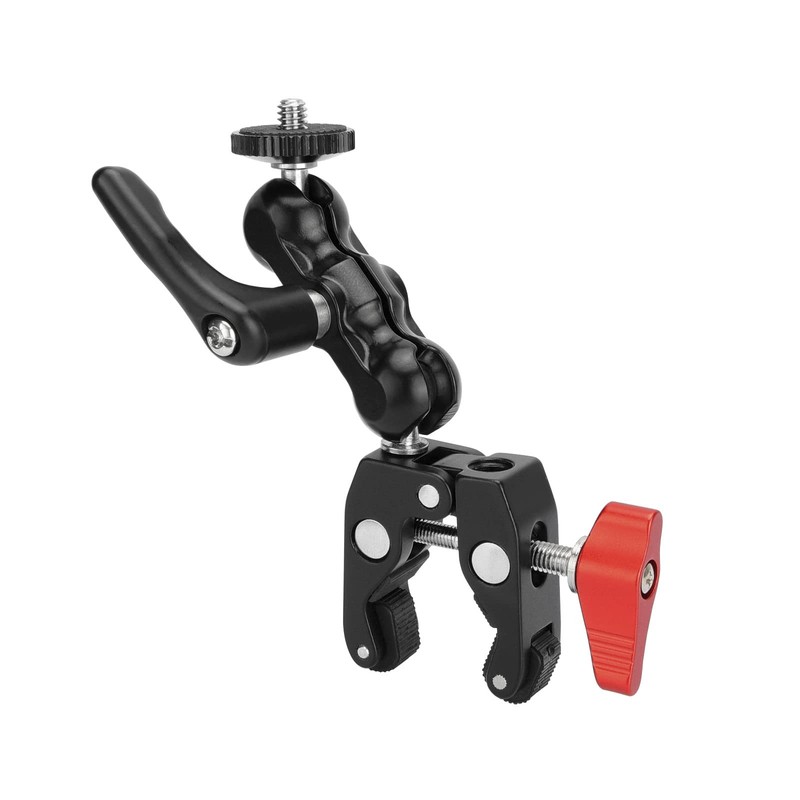 SZRIG Multi-Functional Ballhead Clamp Magic Arm Adapter with Bottom Clamp