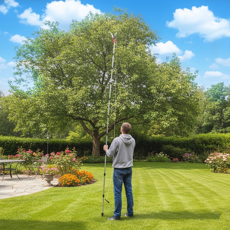 WHLZYEVA Extendable Pole Saw & Pruner, 13.6FT 2-in-1 Tree Trimmer