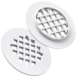2 Pack 4-1/4 Snap in Shower Drain Cove White,PVC Plastic
