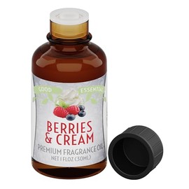 Good Essential Professional Berries & Cream Fragrance Oil 30ml for Diffusers, Candles, Soaps, Lotions, Perfume 1 fl oz - Berries & Cream Candle Scent