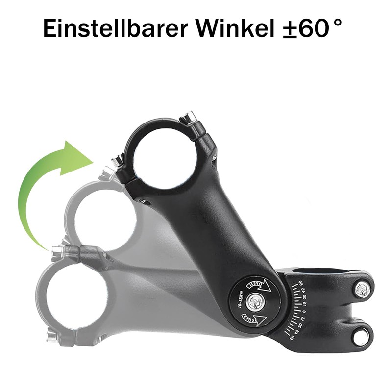 aghoer Bicycle Stem, Bicycle Handlebar Riser 25.4 mm, 165 mm