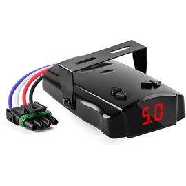 briidea Trailer Brake Controller, Time-Delay Brake Controller for 1-4 Axle Trailers, Safety Protection with Overload/Short-Circuit Alerts for Light-Duty & Occasional Towing