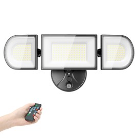 iMaihom 130W Dusk to Dawn Outdoor Lighting,13000LM Flood Lights Outdoor with Remote Control,IP65 Waterproof Lights Fixture,2Modes 3 Adjustable Heads Photocell Light for Garage Patio Yard
