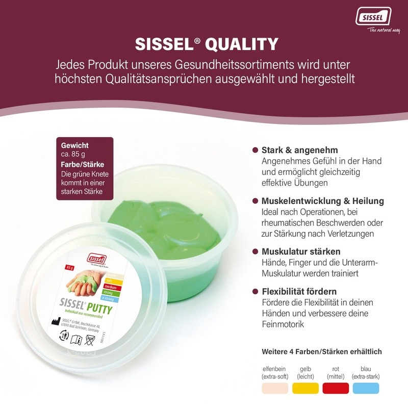 Sissel Theraputty, green, strong, 85g